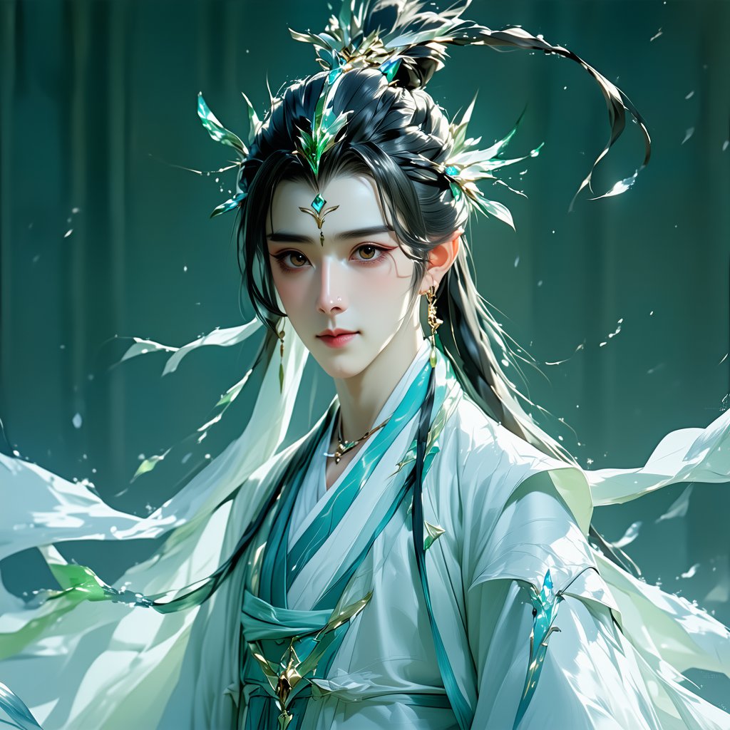 香炉初上日，瀑水喷成虹。 Poster