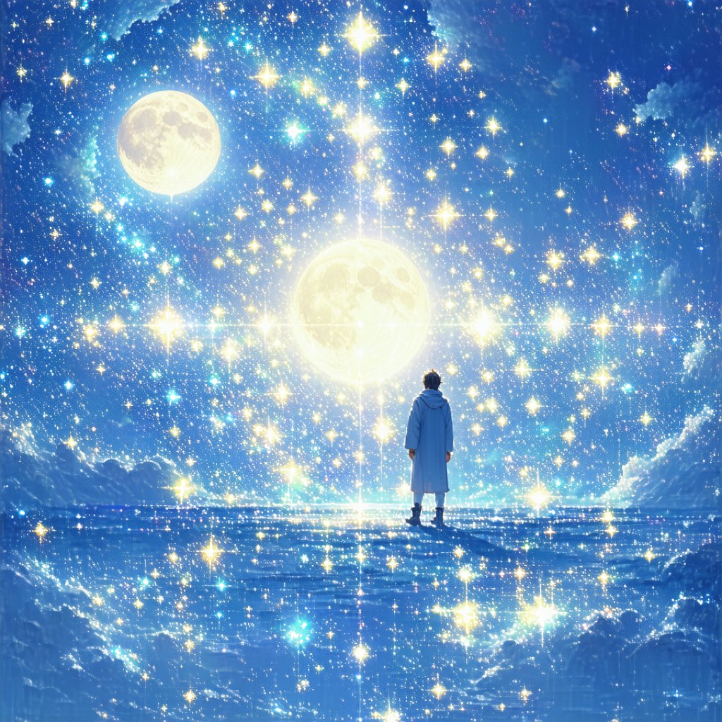 河边独自看星宿，夜织天丝难接续。