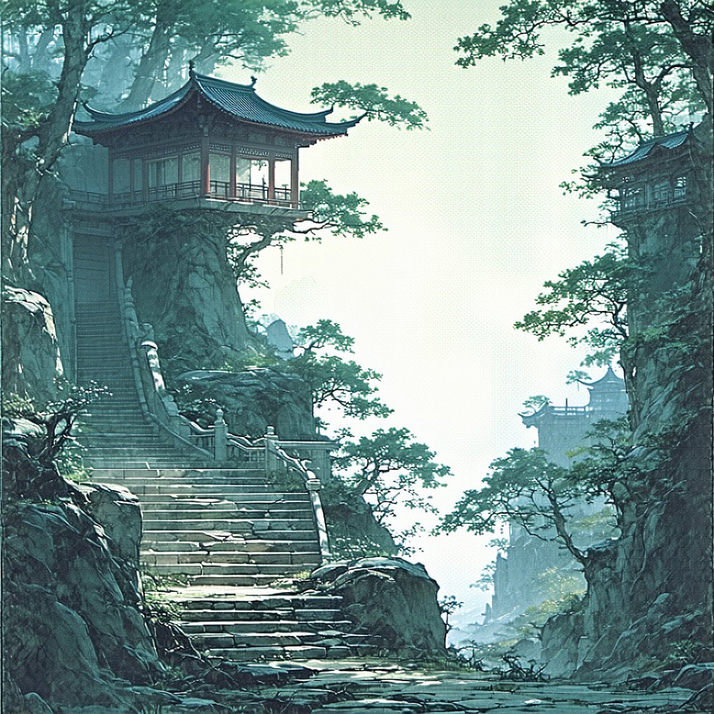 洞门高阁霭馀辉，桃李阴阴柳絮飞。