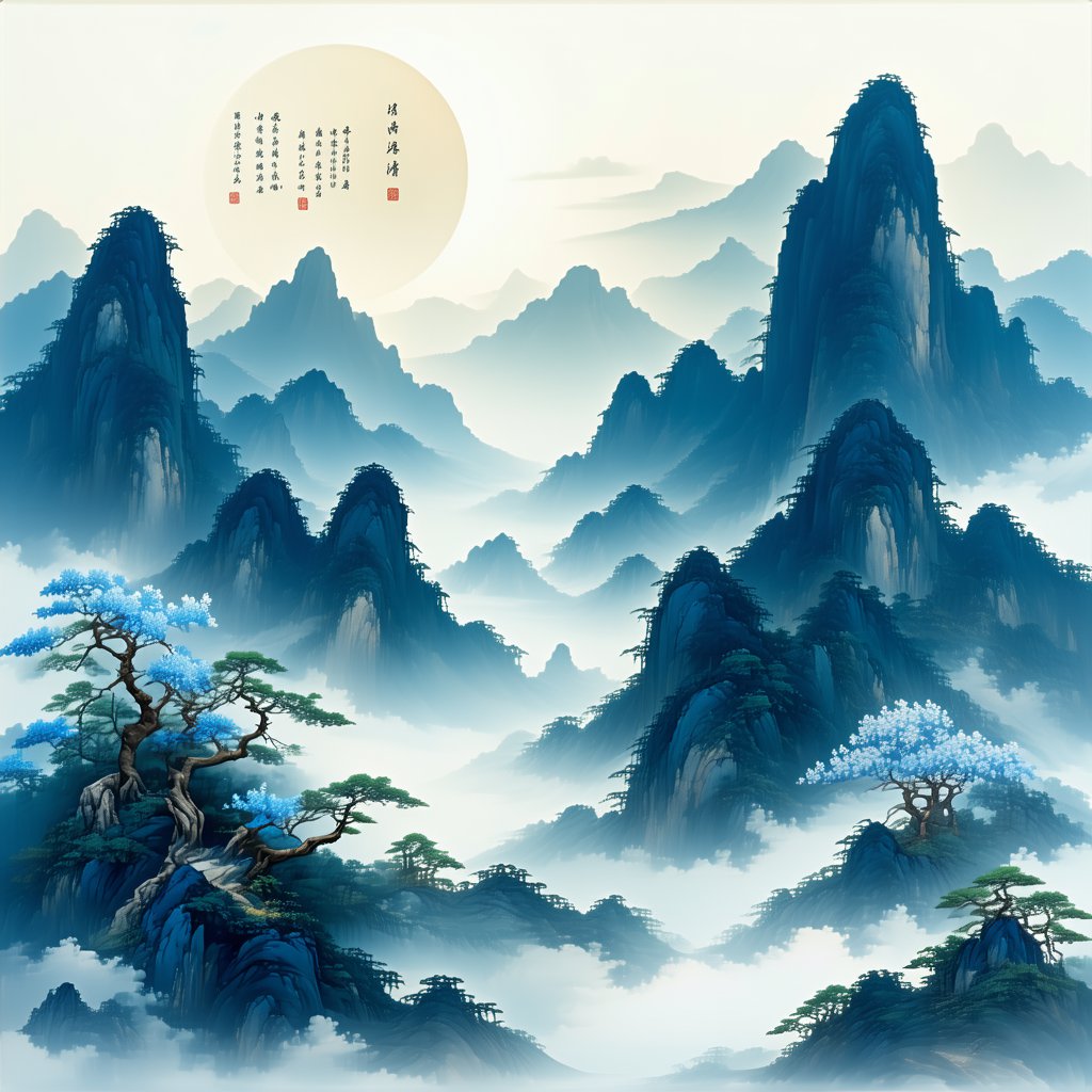 江碧鸟逾白，山青花欲燃。