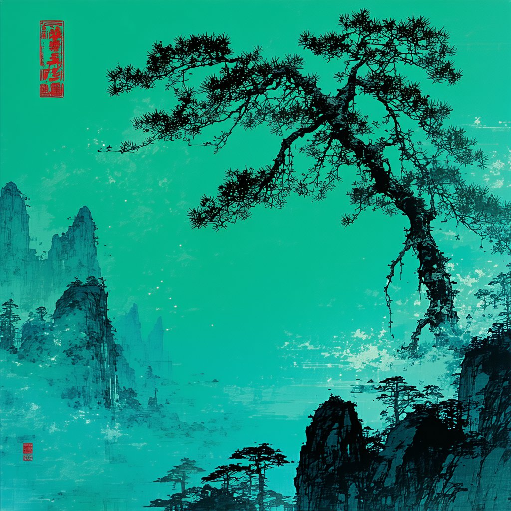 香炉初上日，瀑水喷成虹。 Poster