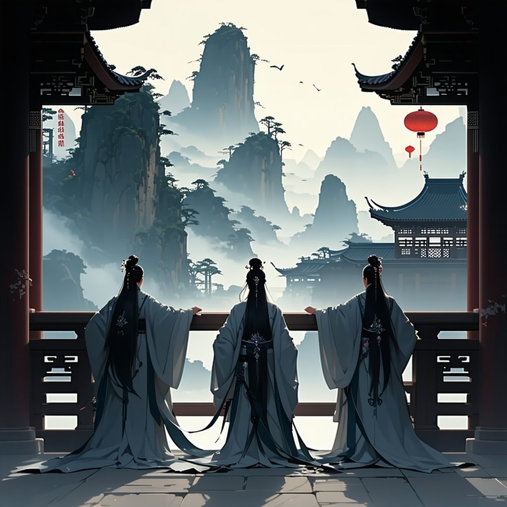 香炉初上日，瀑水喷成虹。