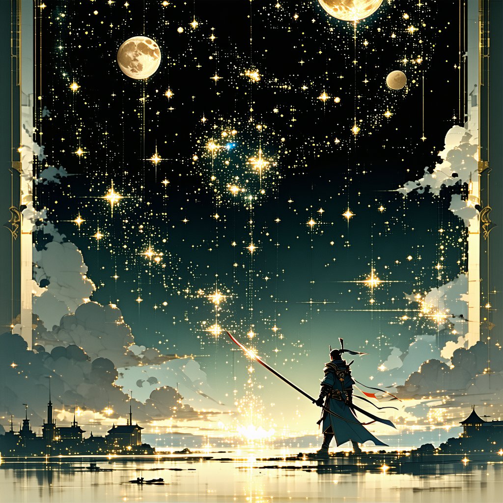 迟迟钟鼓初长夜，耿耿星河欲曙天。