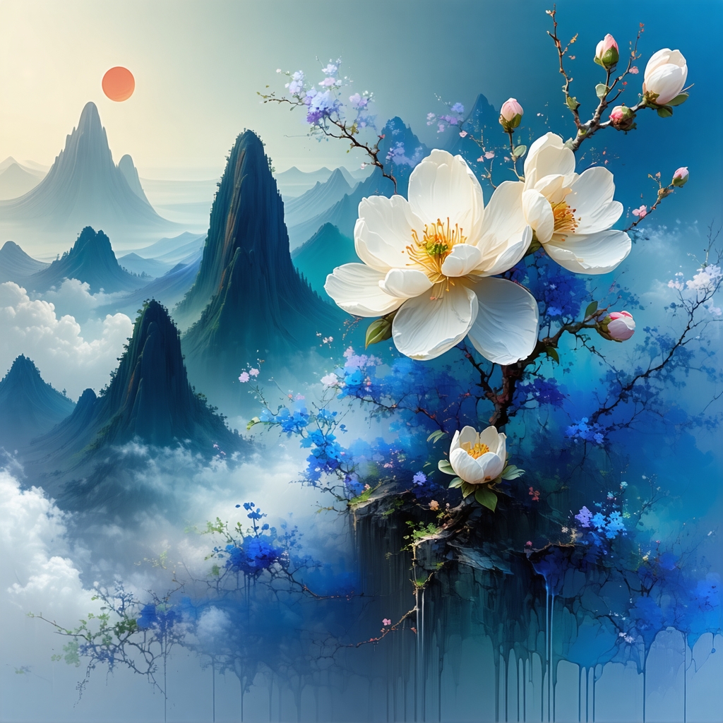 叶落风不起，山空花自红。