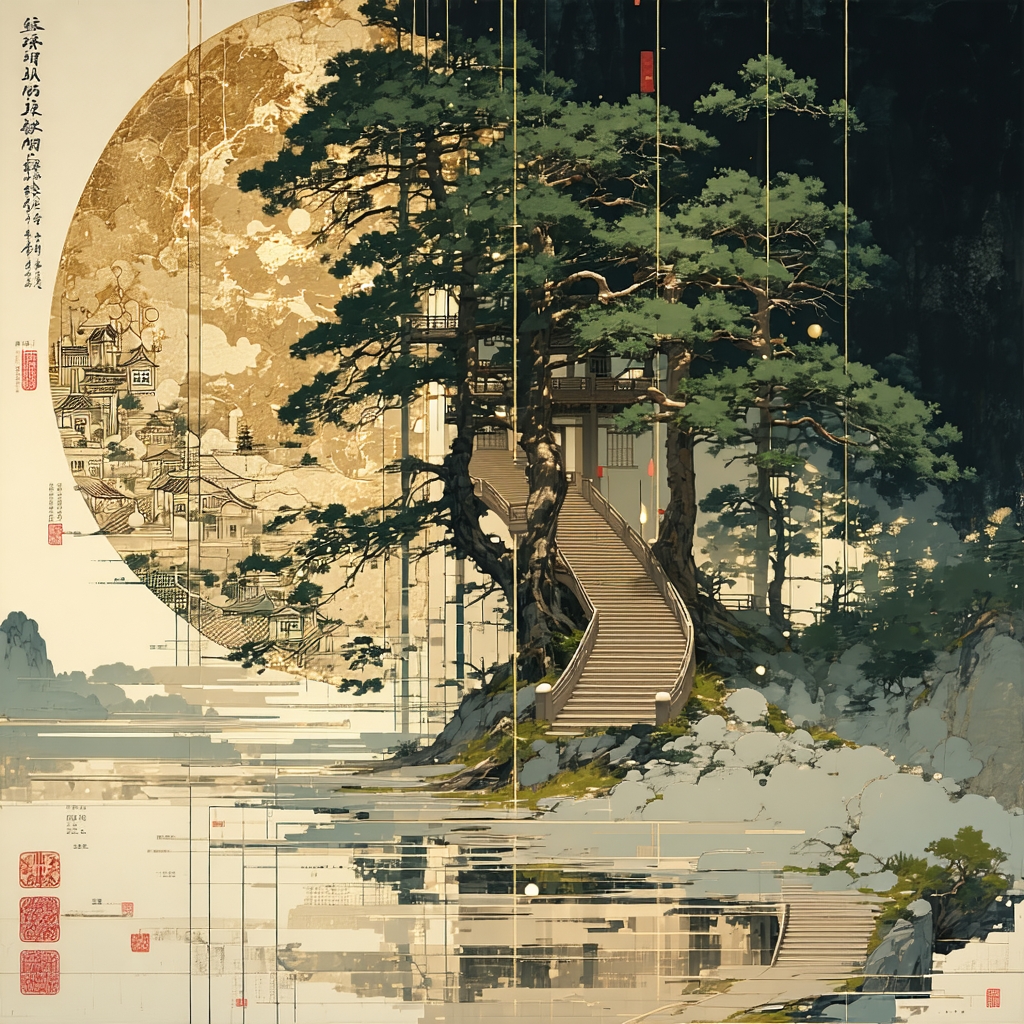 清江一曲柳千条，二十年前旧板桥。