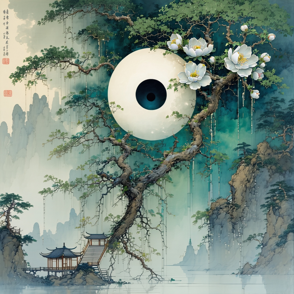 蛾眉淡了教谁画？瘦岩岩羞戴石榴花。 Poster