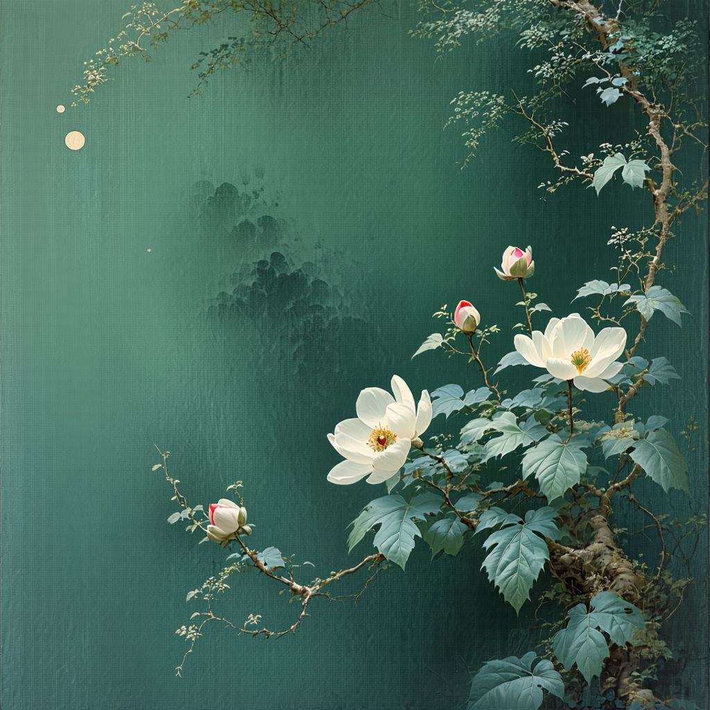 淡淡梅花香欲染，丝丝柳带露初干。 Poster