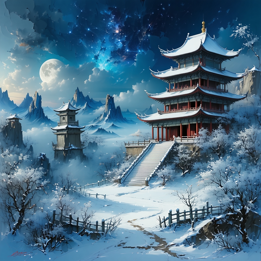 九衢雪小，千门月淡，元宵灯近。