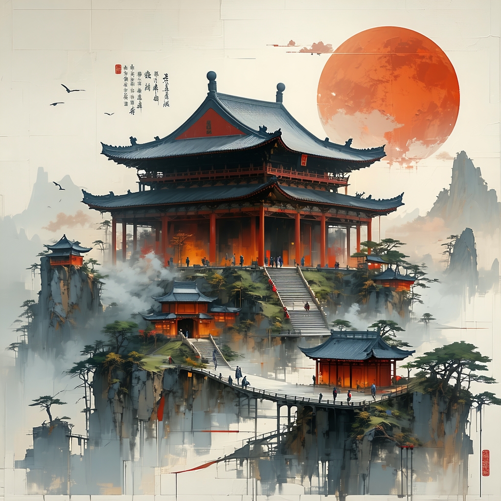 庭前时有东风入，杨柳千条尽向西。 Poster