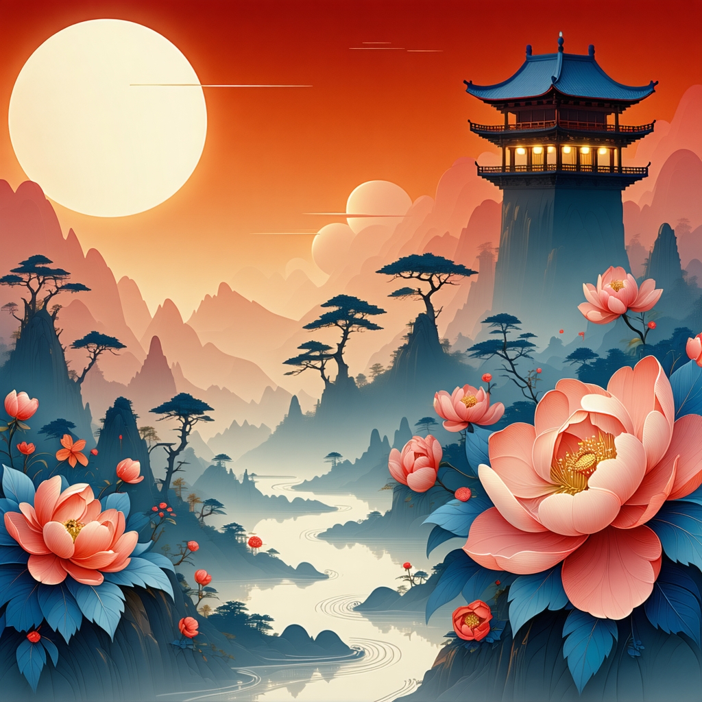 浔阳江头夜送客，枫叶荻花秋瑟瑟。 Poster