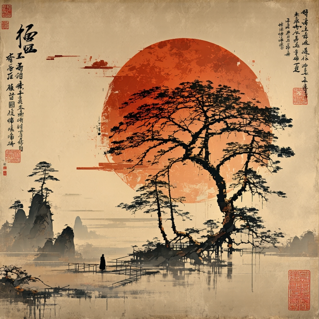 秋声万户竹，寒色五陵松。 Poster