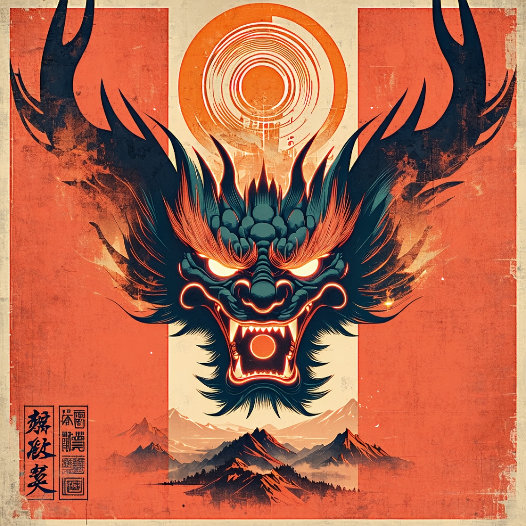 斜倚画阑娇不语，暗移梅影过红桥，裙带北风飘。 Poster