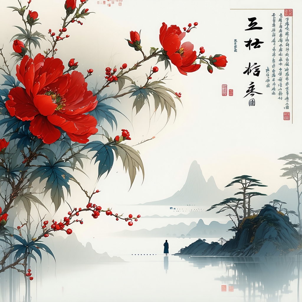 落花水香茅舍晚，断桥头卖鱼人散。 Poster