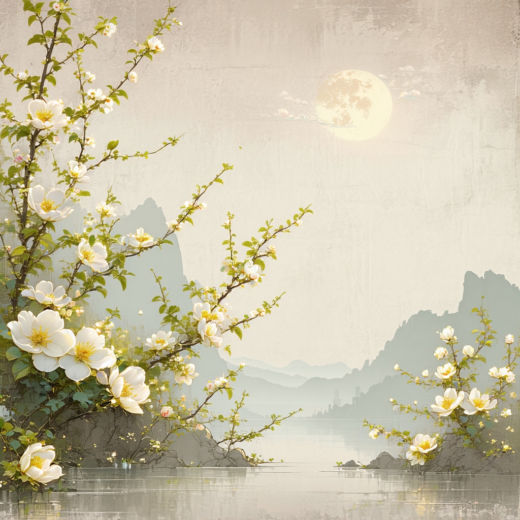 庭轩寂寞近清明，残花中酒，又是去年病。