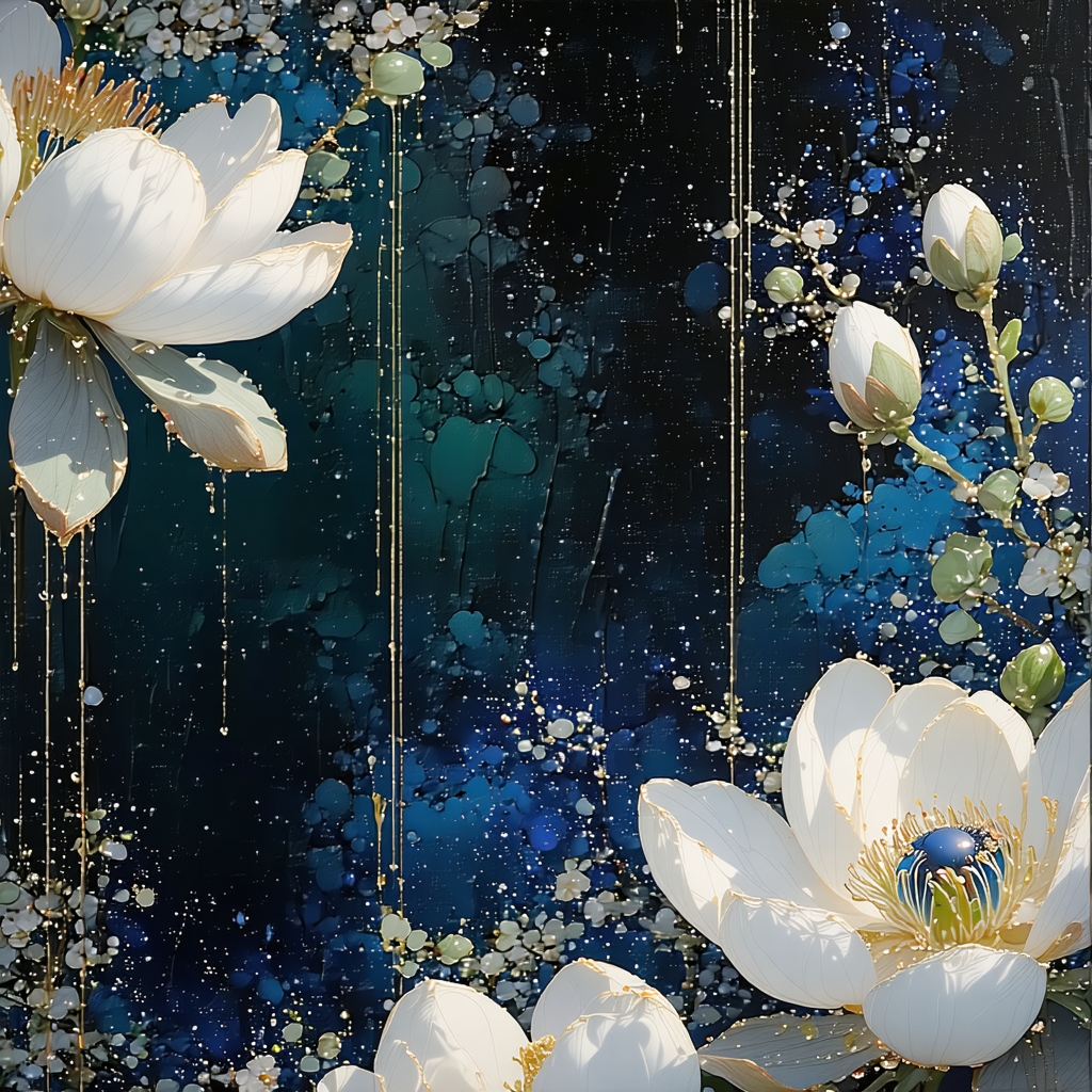 柳絮风轻，梨花雨细。