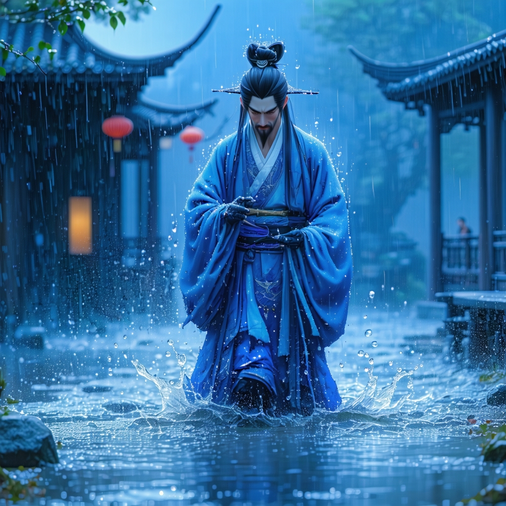 一帘鸠外雨，几处闲田，隔水动春锄。 Poster