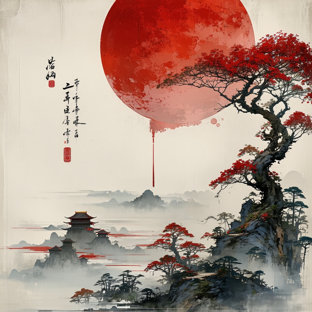 鹤发垂肩尺许长，离家三十五端阳。 Poster