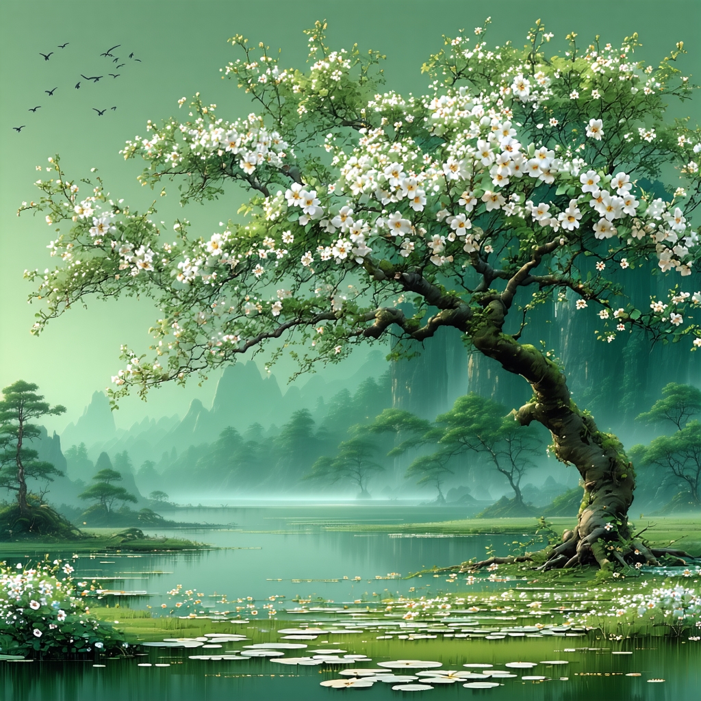 绿波春浪满前陂，极目连云稏肥。