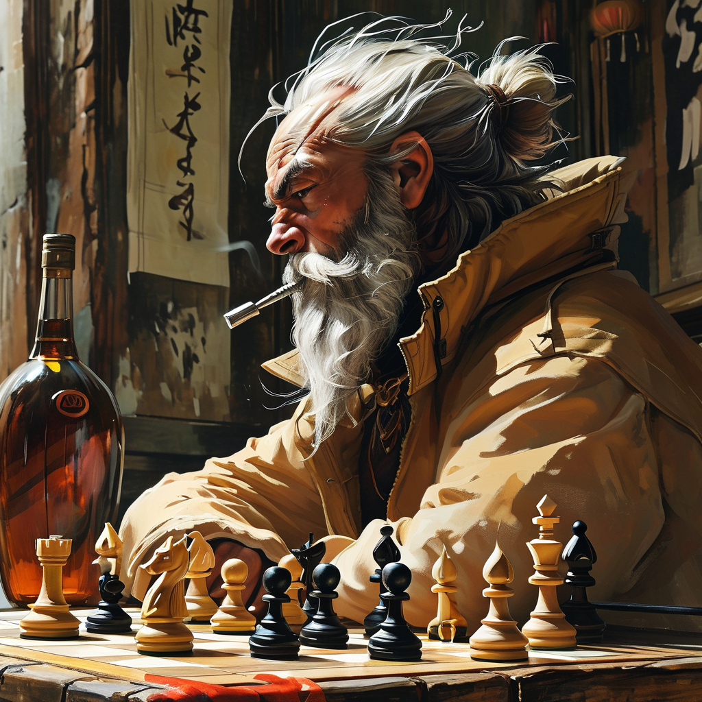 易醉扶头酒，难逢敌手棋。