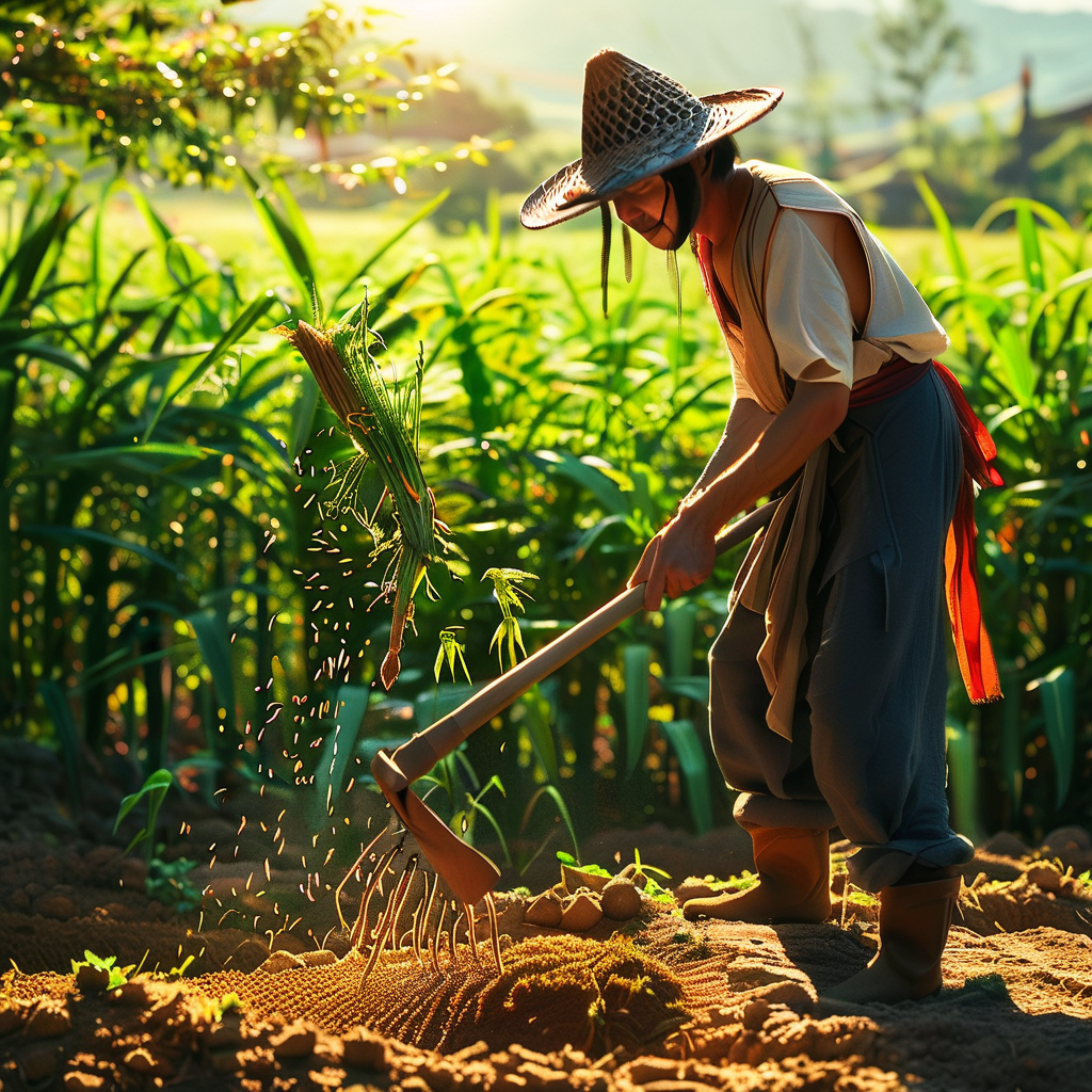 锄禾日当午，汗滴禾下土。 Poster