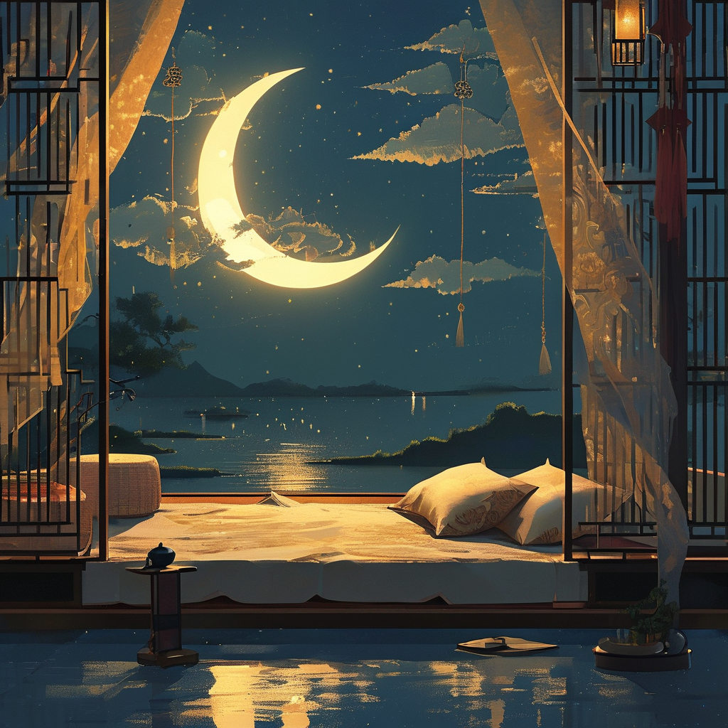 斜月照帘帷，忆君和梦稀。