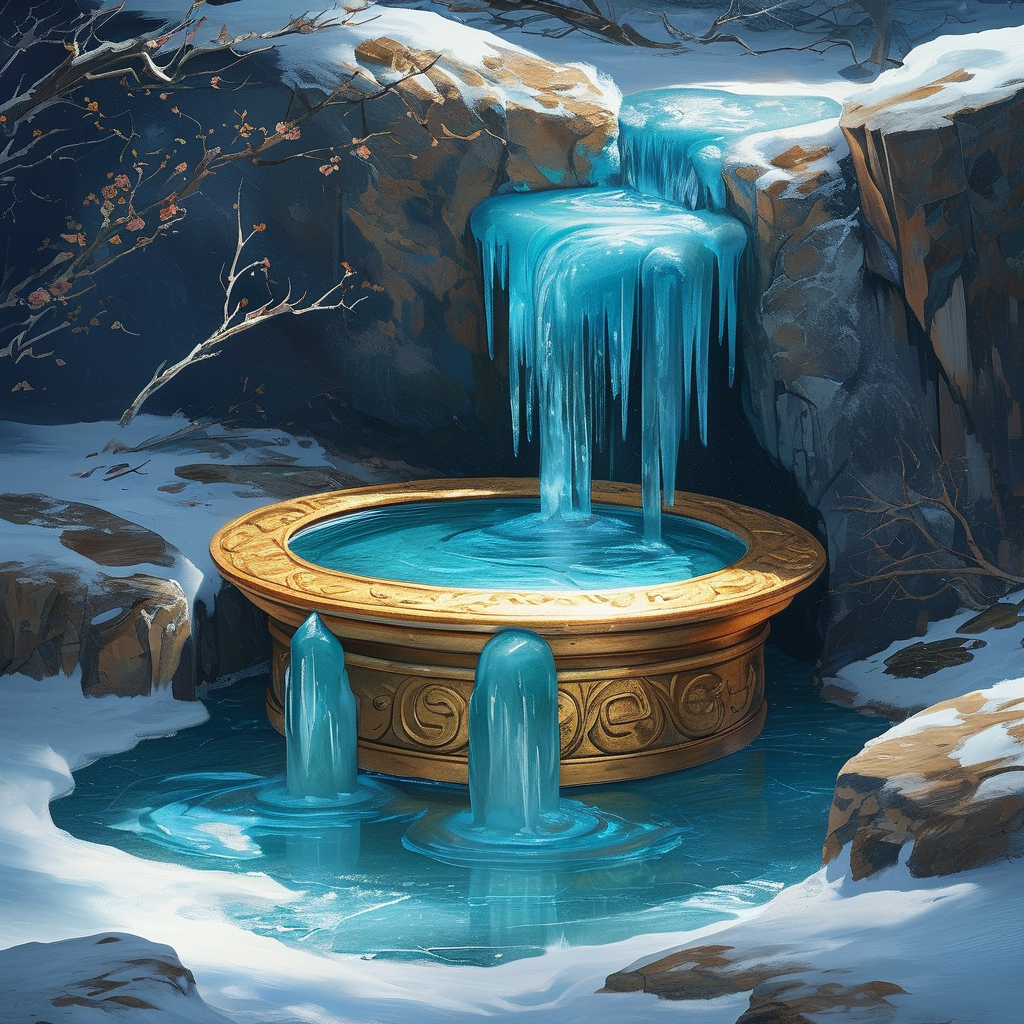 冰合井泉月入闺，金缸青凝照悲啼。 Poster